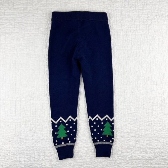 Hanna Andersson Tannenbaum Sweater Leggings In Navy - Picture 5 of 9